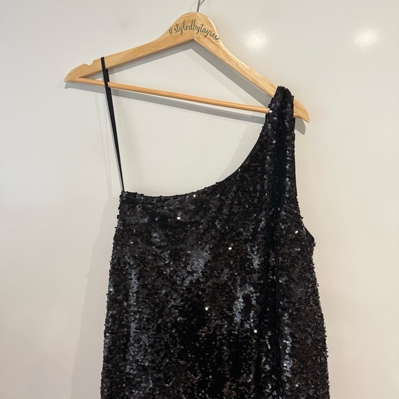 NWT Anthropologie Maeve One-Shoulder Sequin Dress - Picture 8 of 11